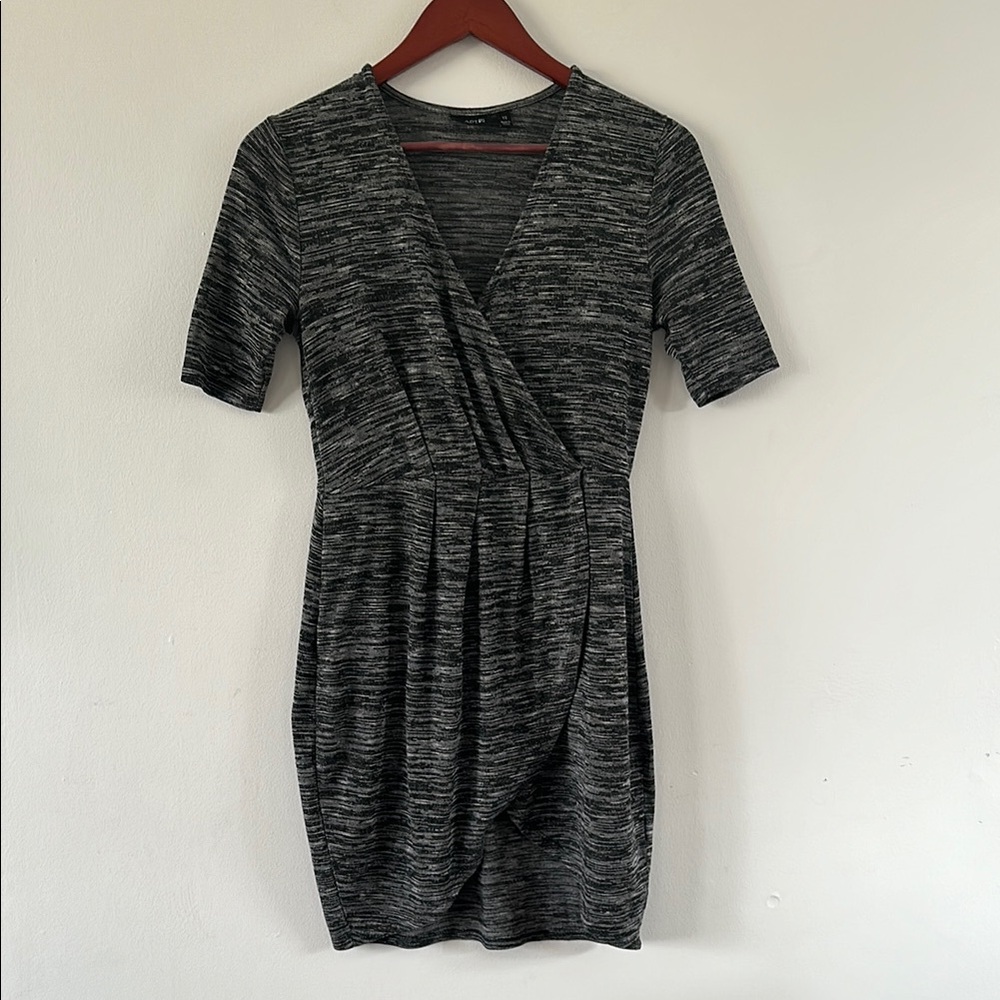 Elegant Black and Gray Women's Dress/ Long Shirt